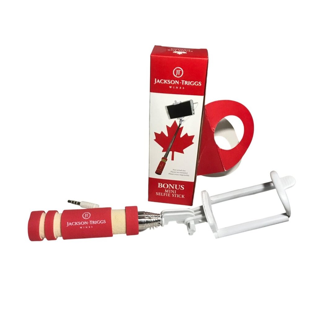 Jackson-Triggs Wines Bonus Mini Selfie Stick Made For Canada Red & White
